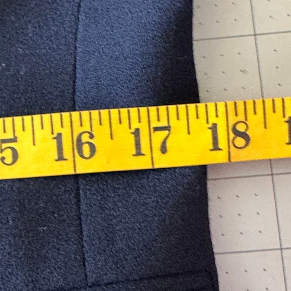 JONES NEW YORK VTGE Navy Velvet Collar Double Breasted Blazer SZ 8 Gold Buttons - Picture 13 of 15